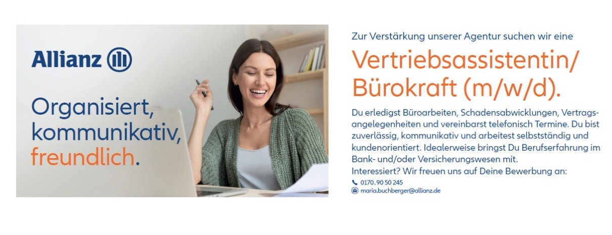 Allianz Versicherung Karl Buchberger Altomünster - Stellenausschreibung