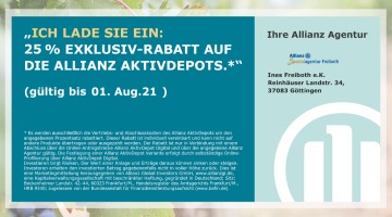 Allianz Versicherung Ines Freiboth Göttingen - Exklusiver Rabatt auf Allianz Aktivdepots