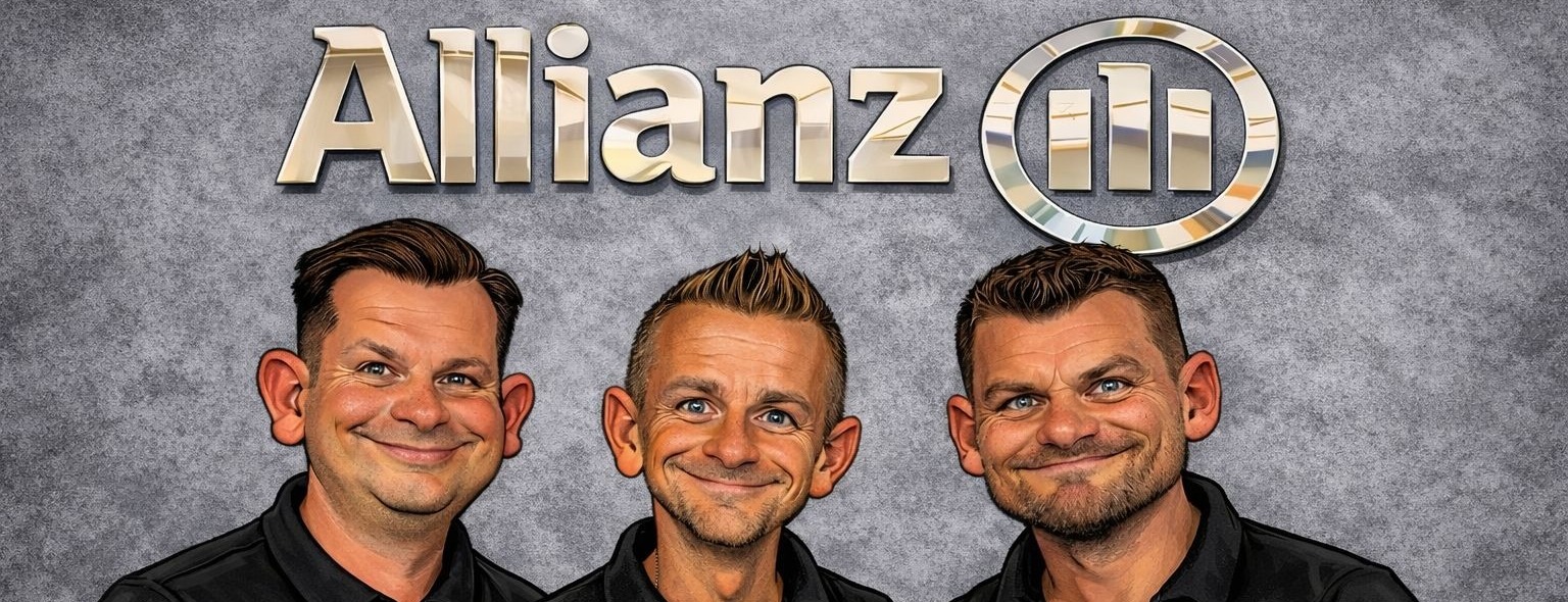 Allianz Versicherung MHW Finanzen und Vorsorge OHG Muldestausee - Team Karikatur