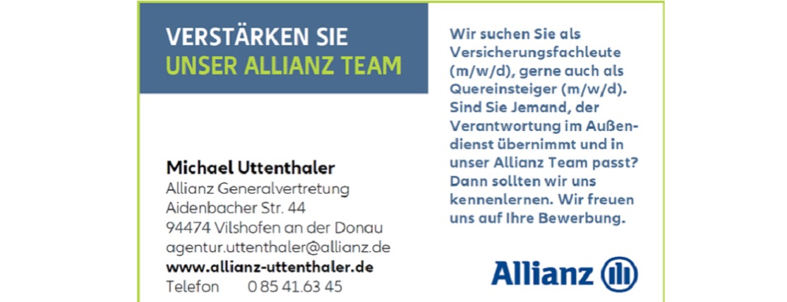 Allianz Versicherung Michael Uttenthaler Vilshofen - Allianz Michael Uttenthaler Vilshofen an der Donau