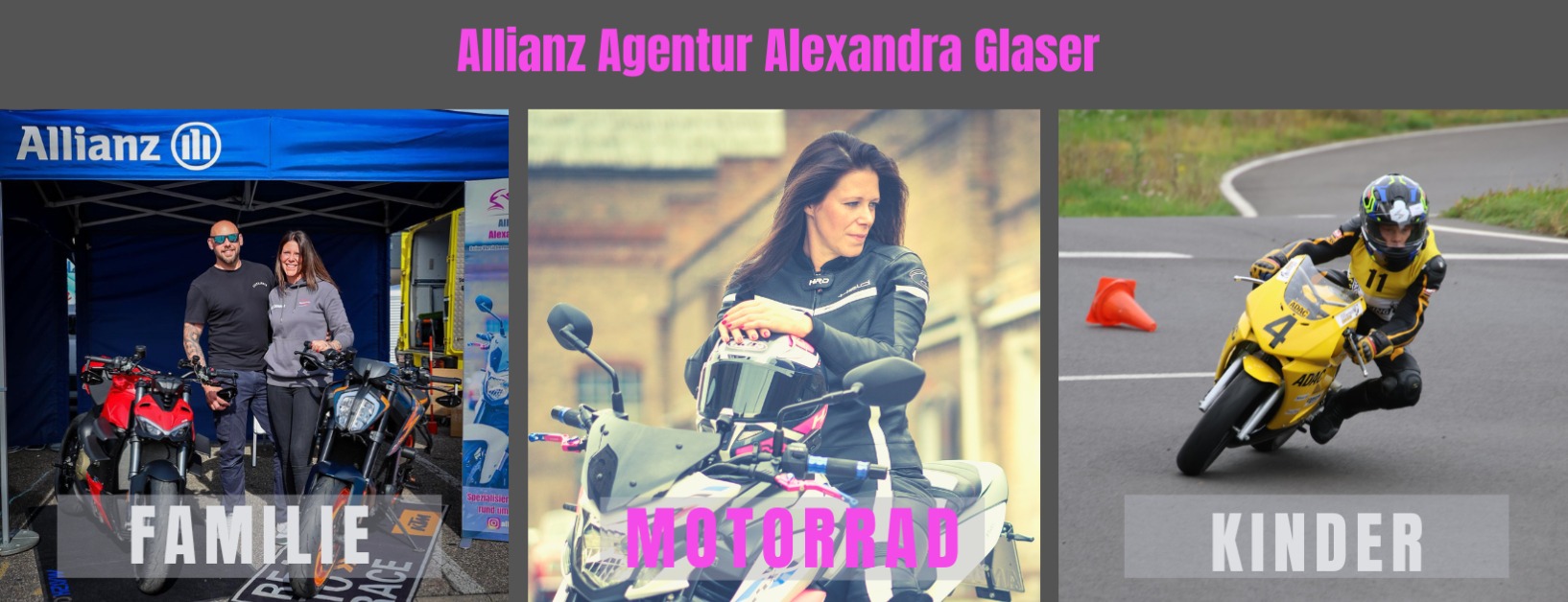 Allianz Versicherung Alexandra Glaser Ellerstadt - Motorrad, Unfall, Frauenpower, Biker, Familie 