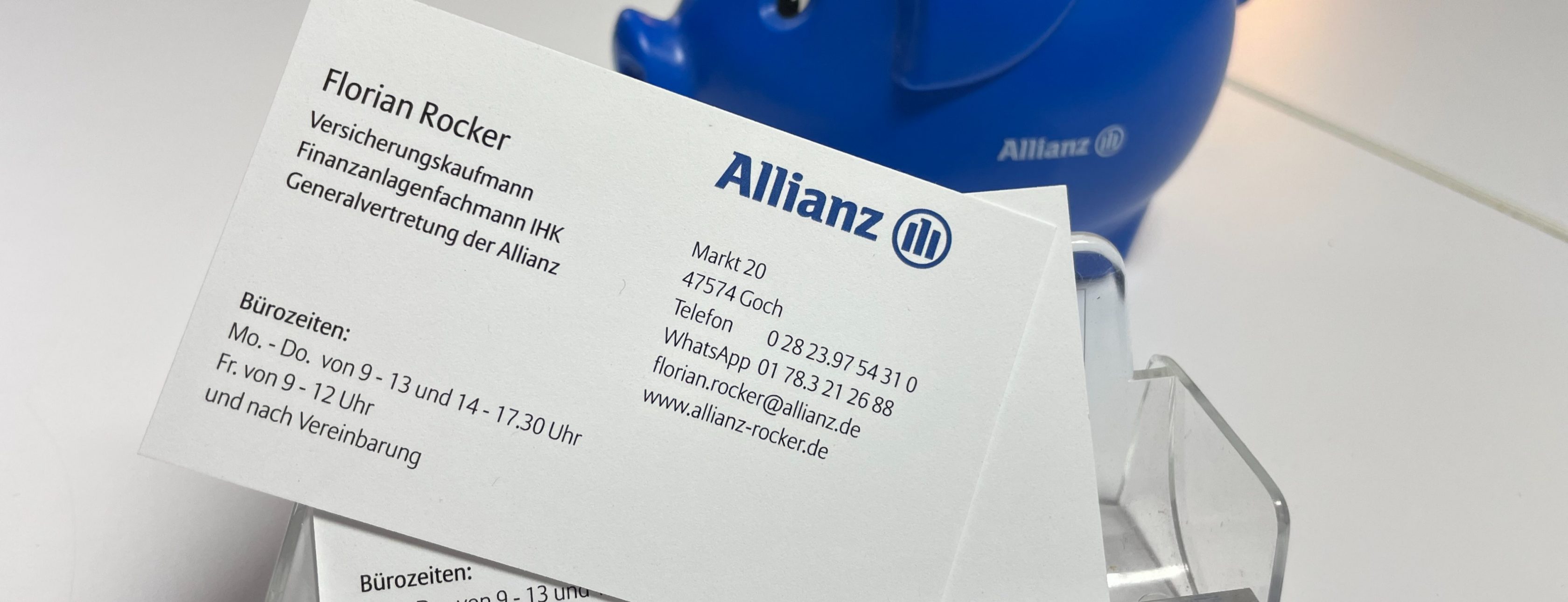 Allianz Versicherung Florian Rocker Goch - Visitenkarte