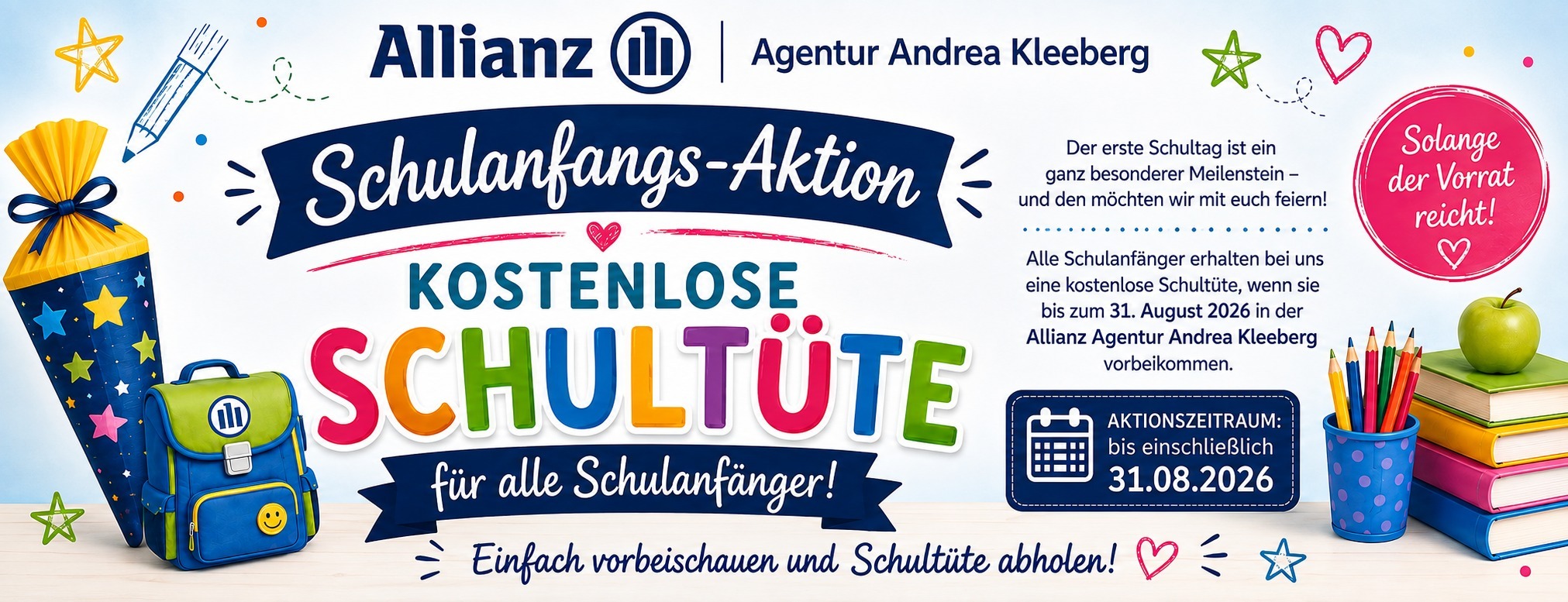 Allianz Versicherung Andrea Kleeberg Schkeuditz - Schulanfang- Aktion