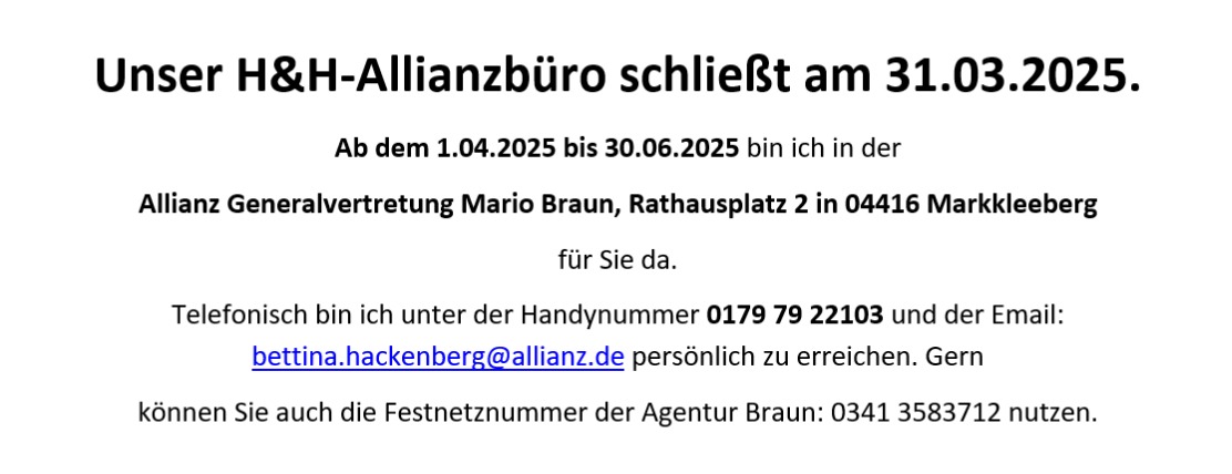 Allianz Versicherung Bettina Hackenberg Markkleeberg - Titelbild