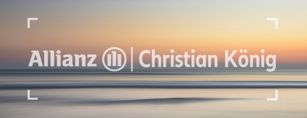 Allianz Versicherung Christian König Taucha - Titelbild Ruhe Kraft Meer Sonnenuntergang