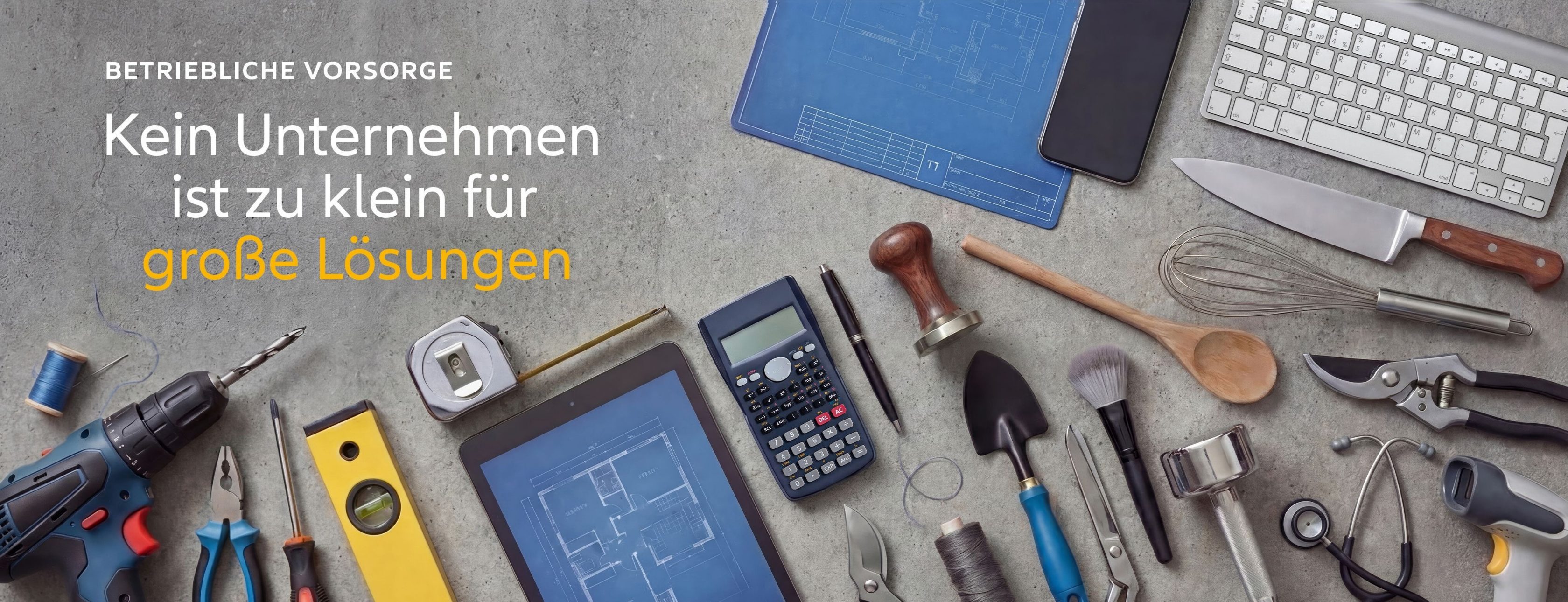 Allianz Versicherung Danny Gruner Neumark - Allianz Gruner Neumark Versicherung Allianz – Betriebliche Vorsorge: Werkzeuge aus Handwerk, Medizin, Gastronomie und Büro auf Beton. Kein Unternehmen ist zu klein für große Lösungen.