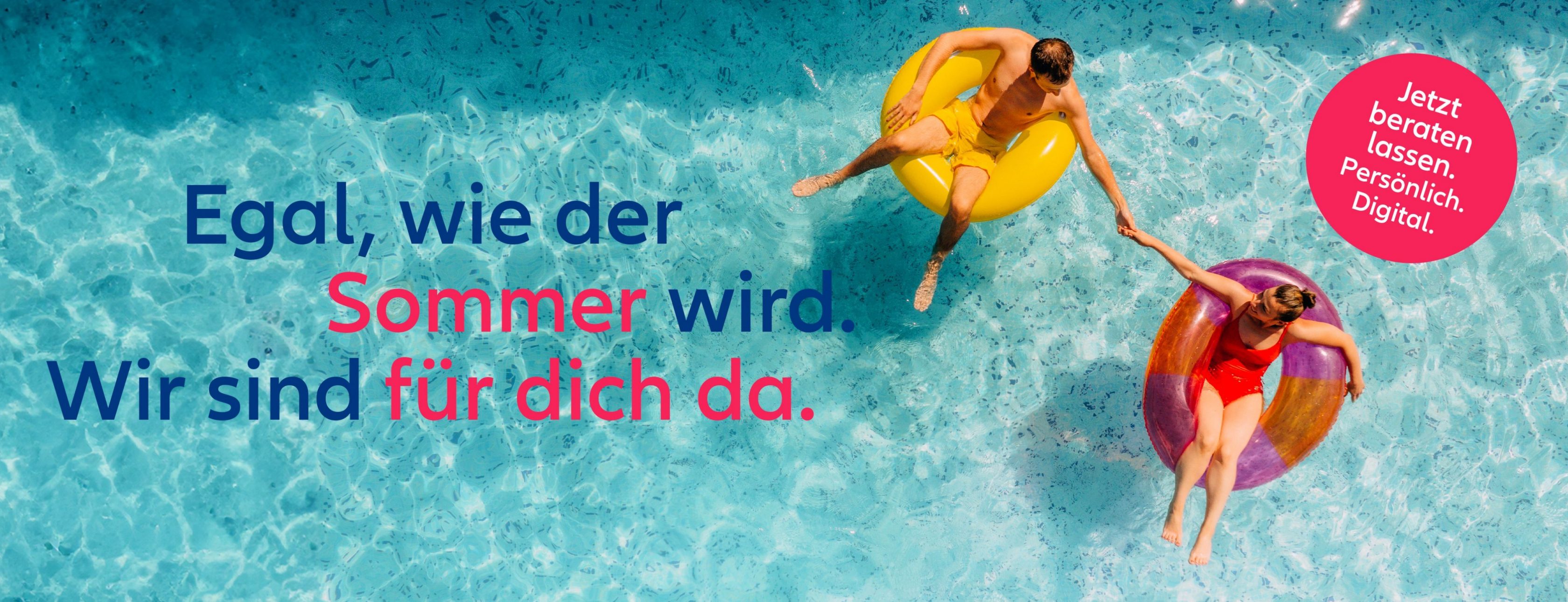 Allianz Versicherung Dirk Polte Herzogenrath - Personen mit Schwimmreifen im Pool