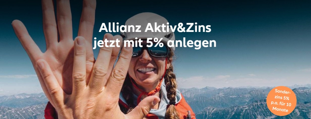 Allianz Versicherung Don William Kerber Lüneburg - 5 % Zinsen bei Geldanlage anlegen, befristet 30.9.