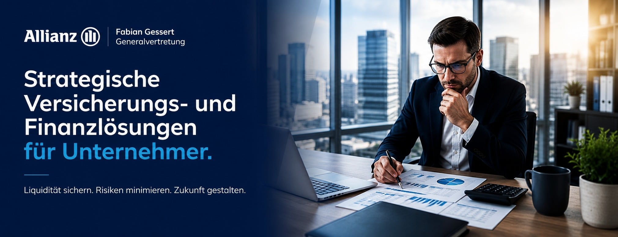 Allianz Versicherung Fabian Gessert Berlin - Unternehmer bei der Finanzplanung - Beratung zu Liquidität, Unternehmerversorgung und Risikomanagement durch die Allianz Generalvertretung Fabian Gessert in Berlin Steglitz