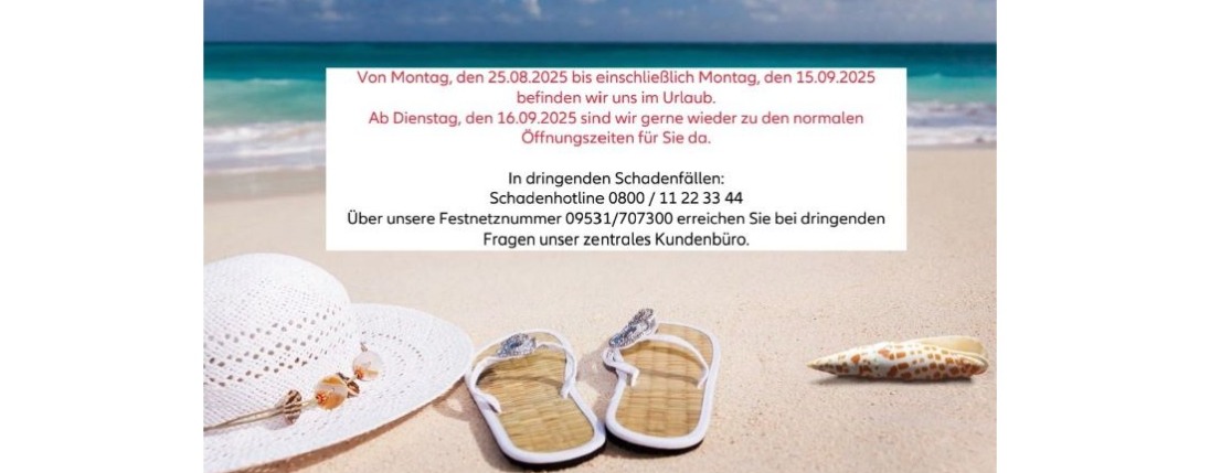 Allianz Versicherung Harald Fleischmann Ebern - Urlaub bis 15.09.25