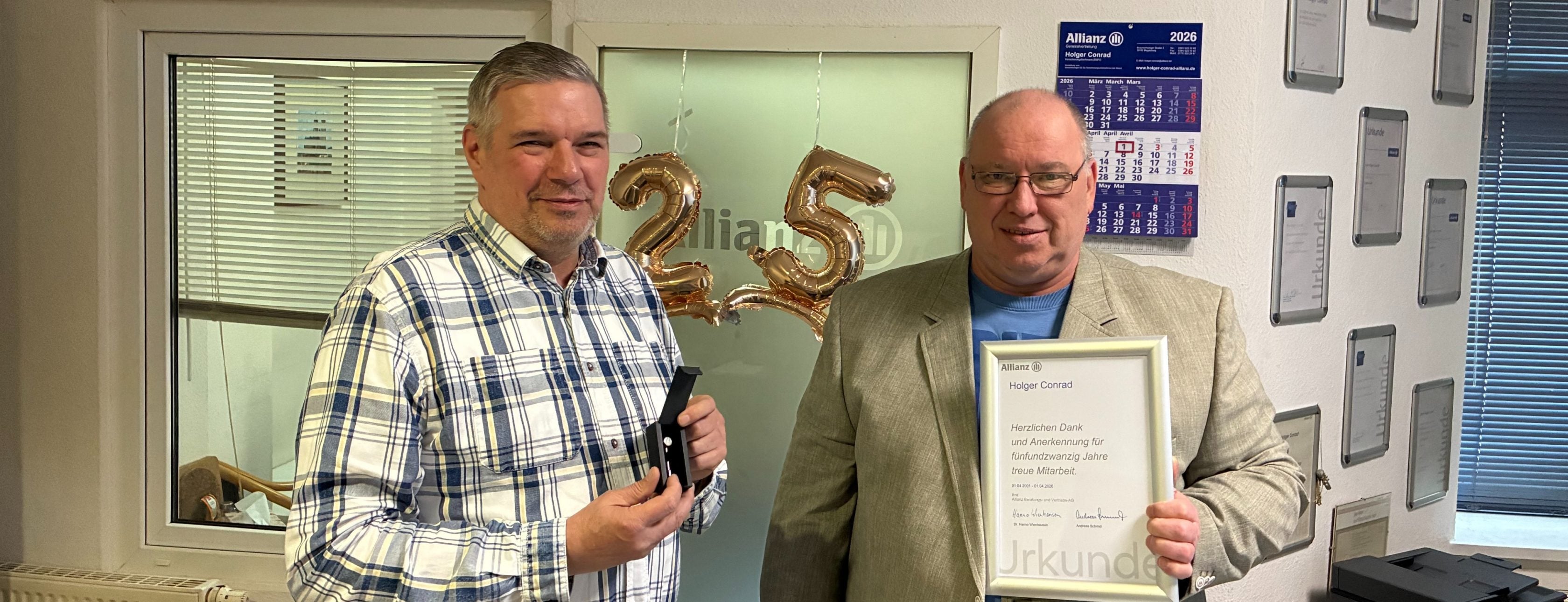 Allianz Versicherung Holger Conrad Magdeburg - 25 Jahre für die Allianz 