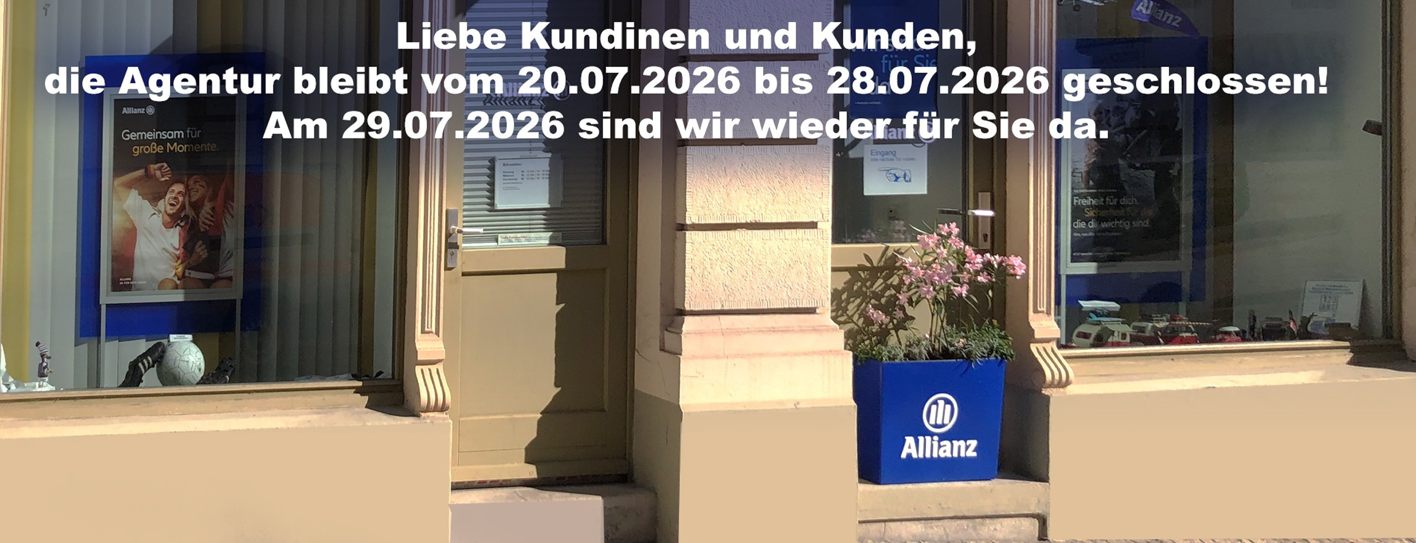 Allianz Versicherung Ines Schneider Freiberg - Allianz abwesenheit 20-26 07 2026