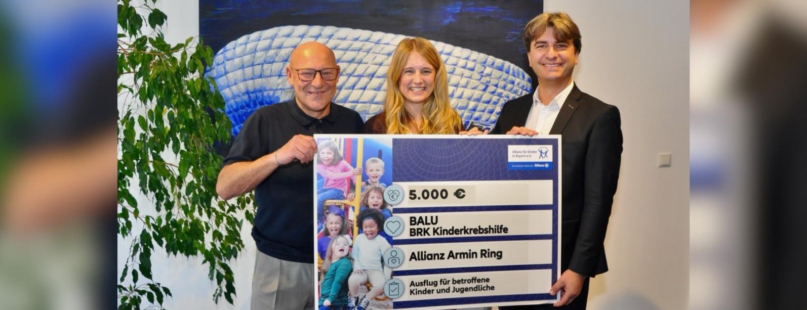 Allianz Versicherung Armin Ring Mühldorf am Inn - Spendenübergabe BALU Kinderkrebshilfe