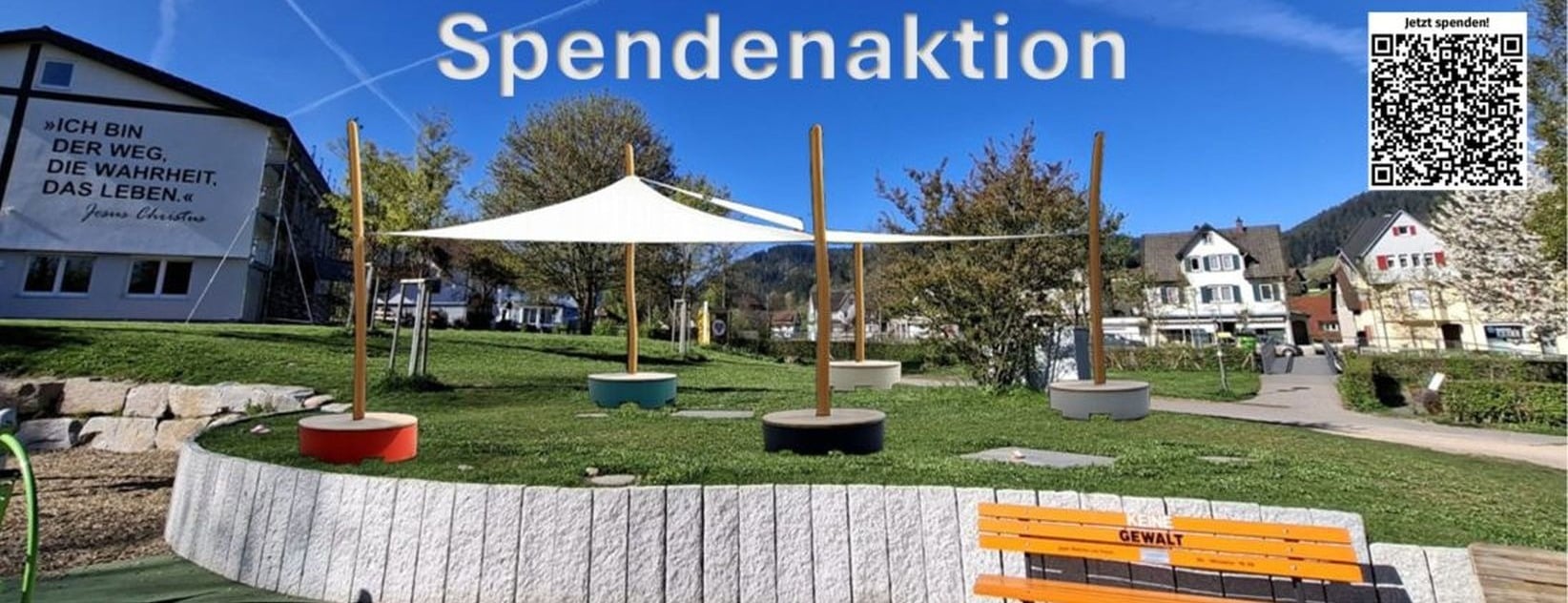 Allianz Versicherung Jürgen Morlok Baiersbronn - Spendenaktion - Pop-Up-Sonnensegel Schelklewiese