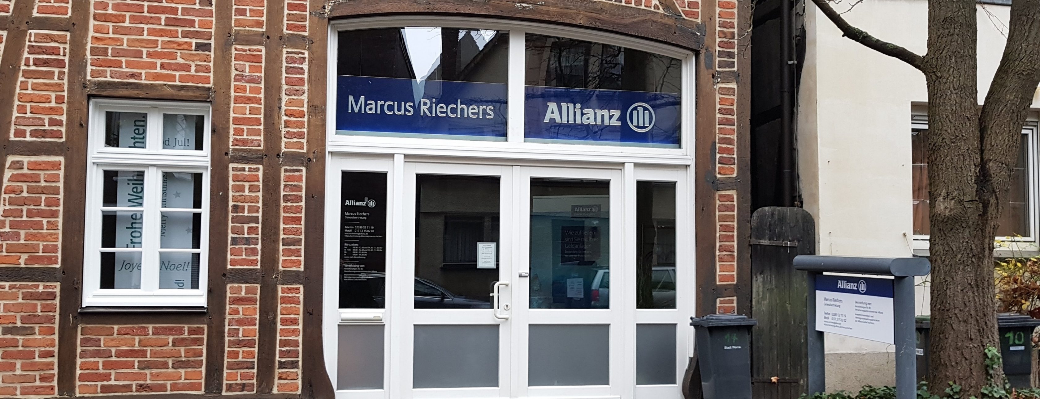 Allianz Versicherung Marcus Riechers Werne - Büro Eingang