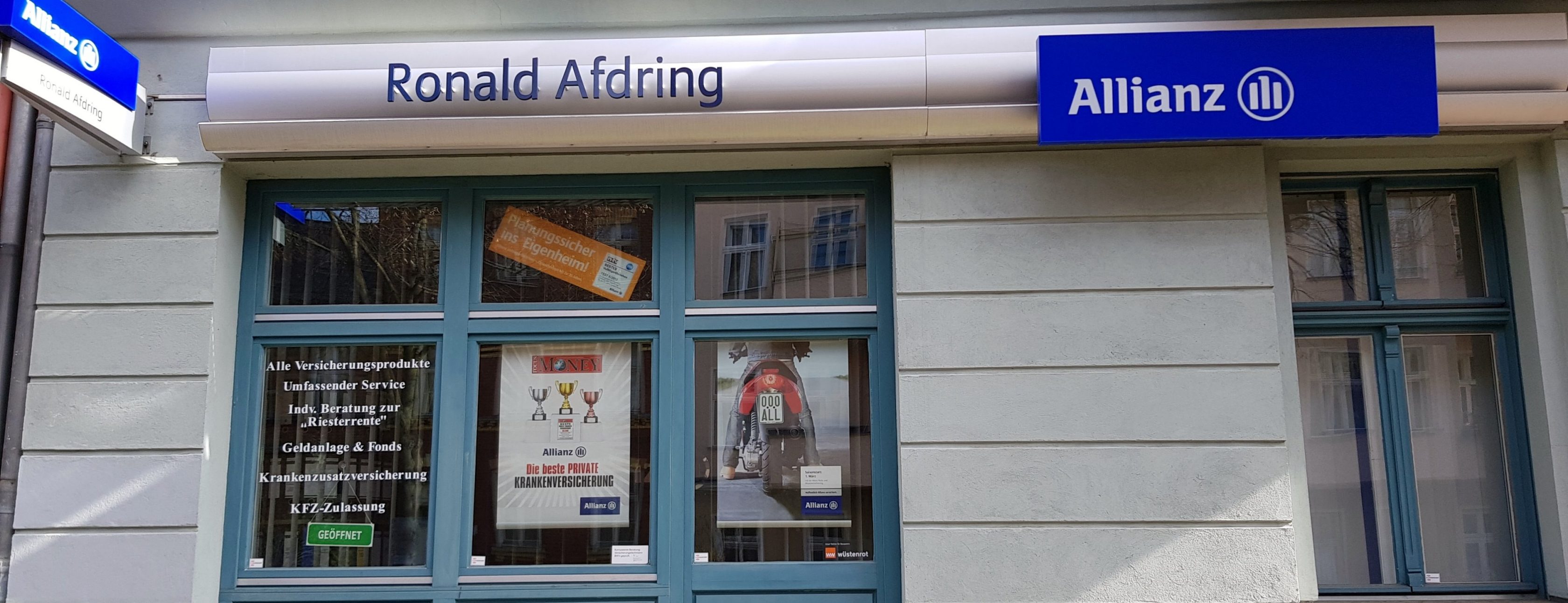 Allianz Versicherung Ronald Afdring Berlin - Besucheradresse: Ernststraße 26 - 12437 Berlin