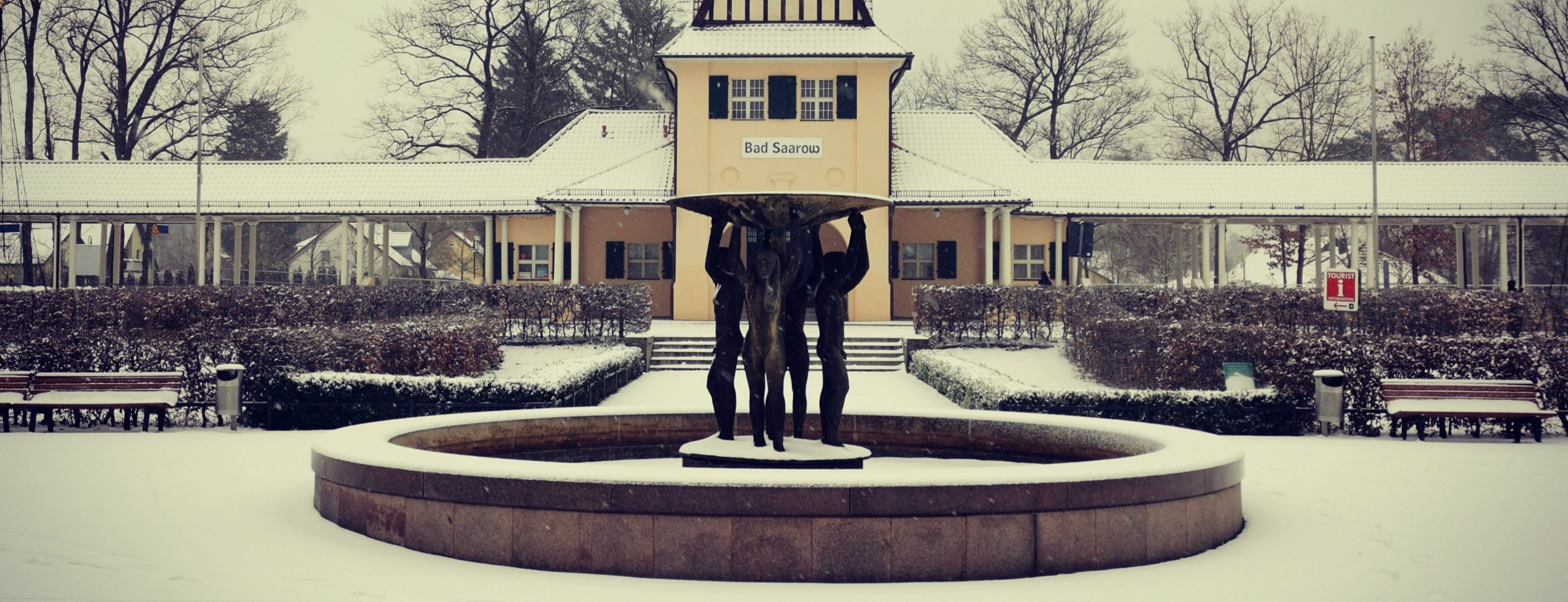 Allianz Versicherung Michael Schumacher Bad Saarow - Bahnhof von Bad Saarow mit Sonnenuntergang