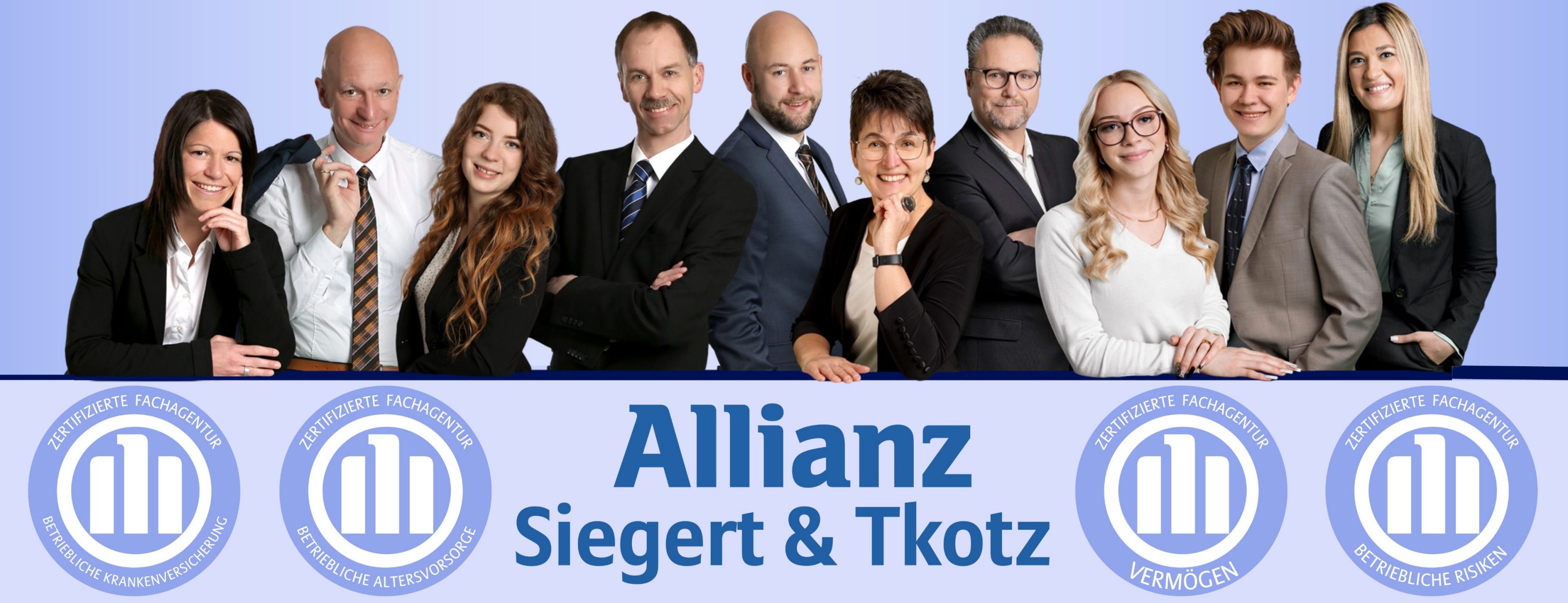 Allianz Versicherung Siegert und Tkotz OHG Forchheim - Siegert & Tkotz Banner: Team + Auszeichnungen