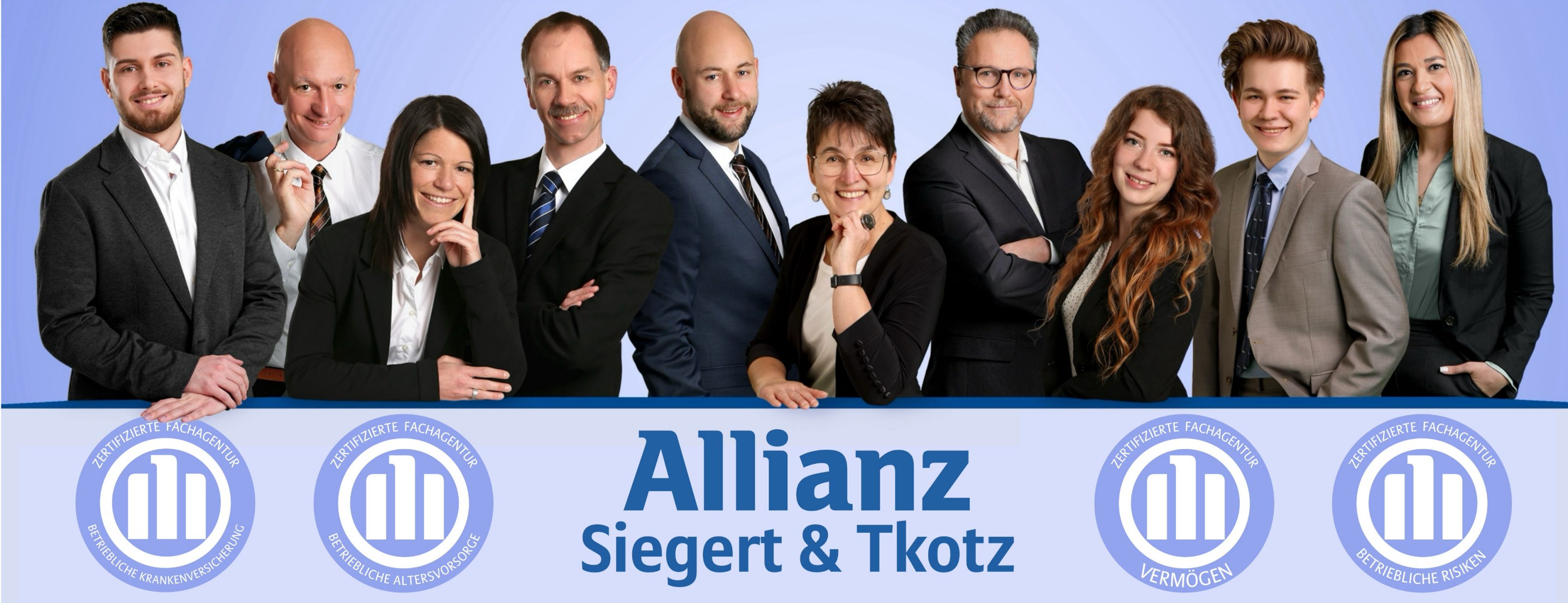 Allianz Versicherung Siegert und Tkotz OHG Forchheim - Siegert & Tkotz Banner: Team + Auszeichnungen