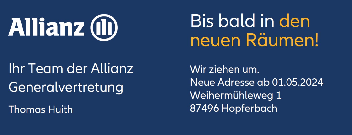 Allianz Versicherung Thomas Huith Untrasried - Allianz Huith Umzug Hopferbach Dietmannsried 
