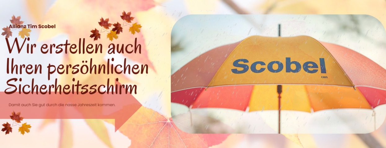 Allianz Versicherung Tim Scobel e.K. Wuppertal - Herbst Schaden Versicherung Regenschirm