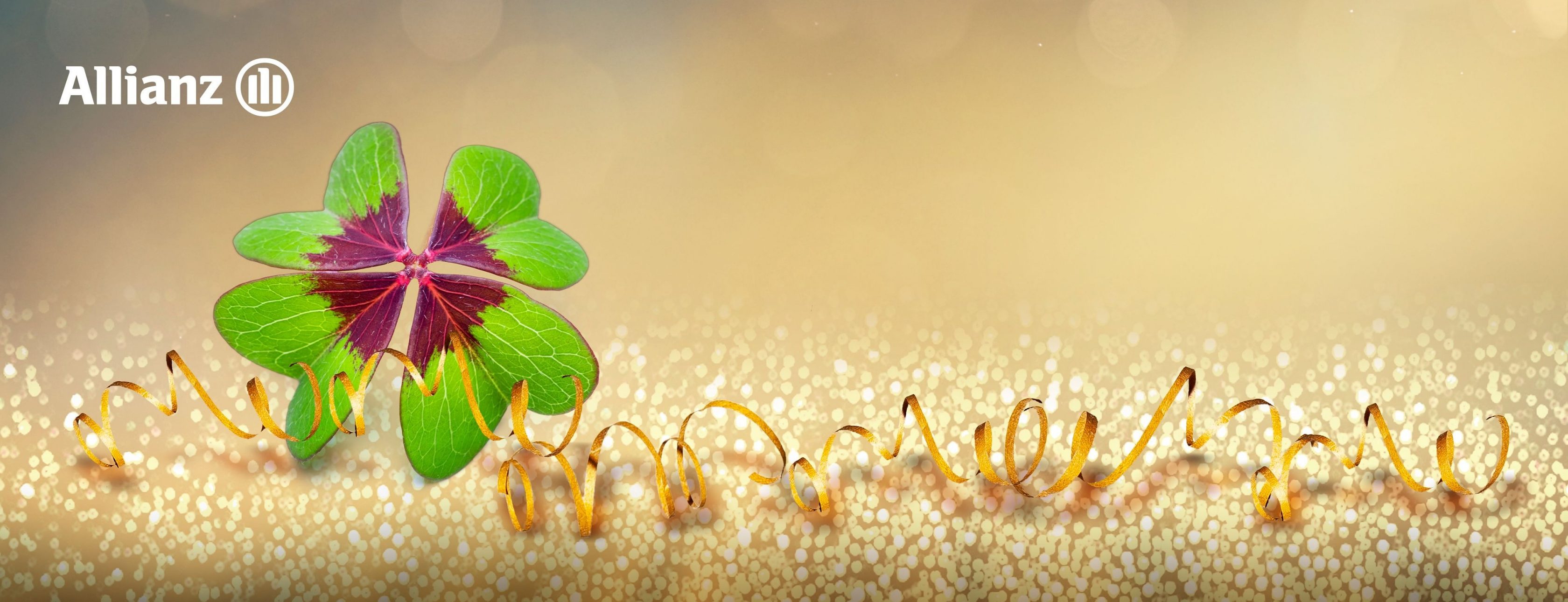 Allianz Versicherung Torsten Mader Brandenburg - Bild Neujahrsgruß mit Kleeblatt